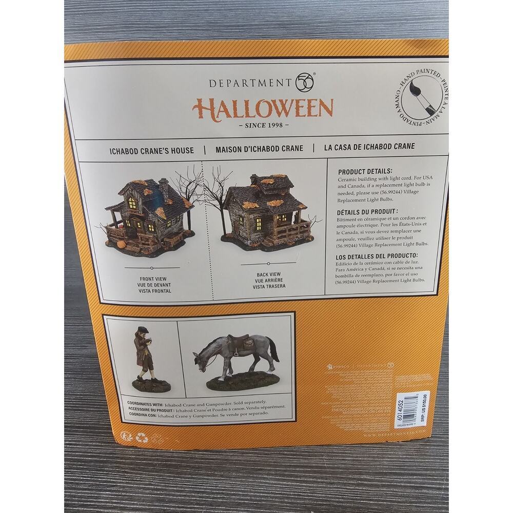 Department 56 Halloween Ichabod Crane's House 6014052 Lighted Building - Picture 8 of 8